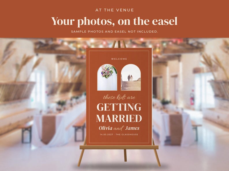 Wedding Welcome Sign Template, image 9