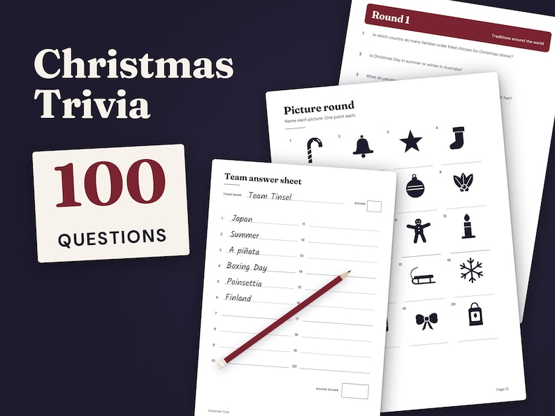 Christmas Trivia Printable
