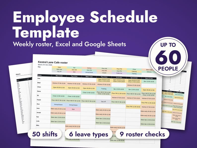 Weekly Employee Schedule Template