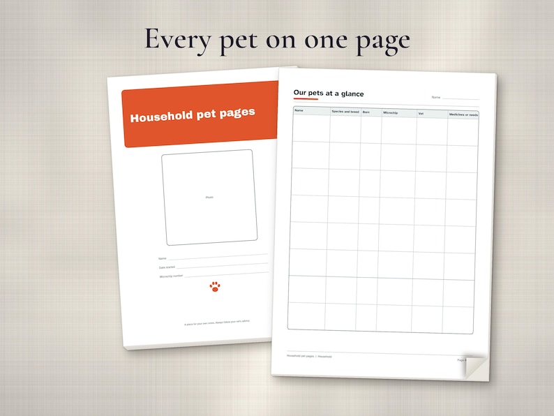Breeding Chart.pdf Pet Health Records Printable PDF Bundle, Dog and Cat Vaccine Log, Vet ...