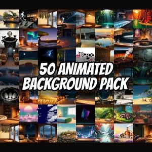 50 Animated Background Pack Seamless Loops for Streamers · 1080p MP4 image 1