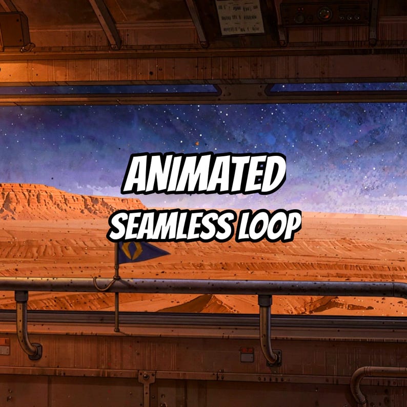 火星列車の窓からの眺めアニメーション背景（Twitch配信用） · 1080p MP4 画像 1