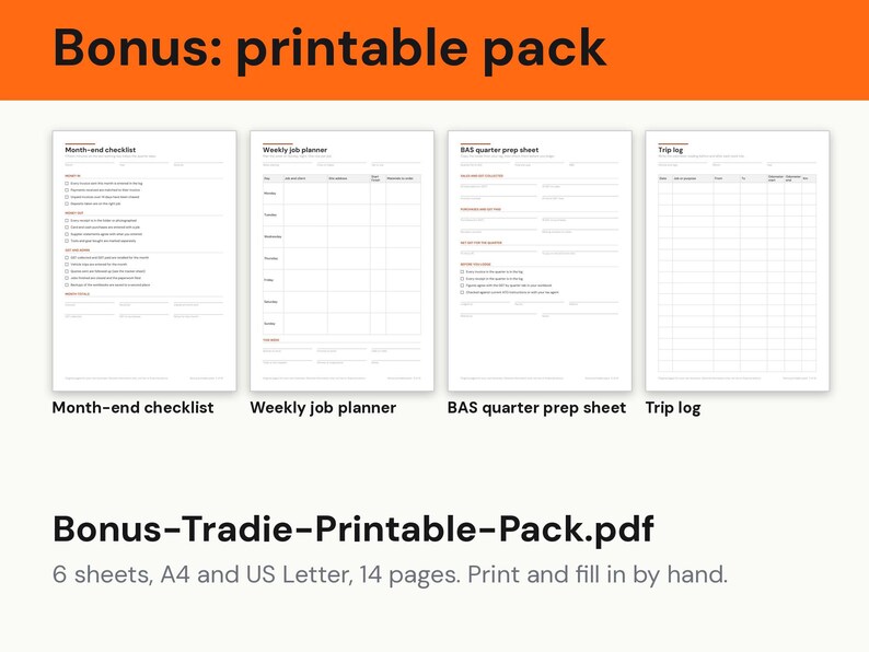 Invoice Template Bundle for Australian Tradies, image 18