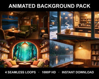 Cozy Cafe Interior Animated Background for Streamers · 1080p MP4