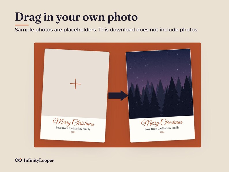Christmas Photo Card Template, image 4