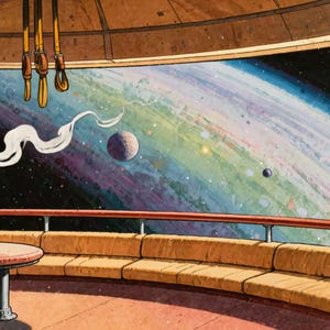 Gezellige sci-fi samovar-ruimtestation geanimeerde achtergrond voor Twitch-streamers · 1080p MP4 afbeelding 2
