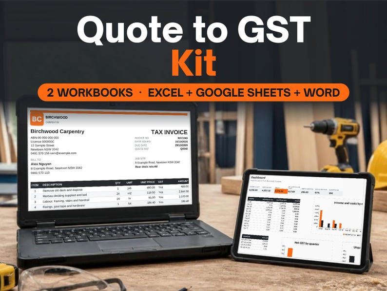 Invoice Template Bundle for Australian Tradies