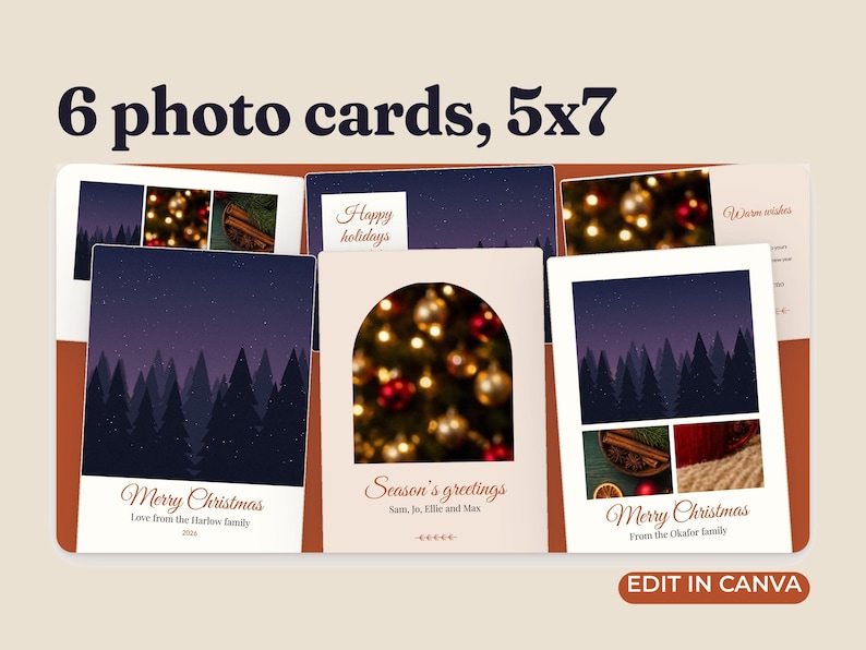 Christmas Photo Card Template