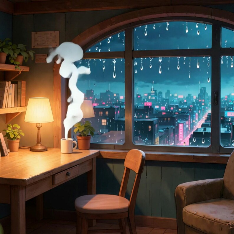 Cozy Rainy Night City Study Animated Background for Study Sessions · 1080p MP4 image 2