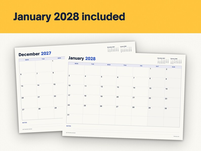 2027 Monthly Calendar Printable, image 11