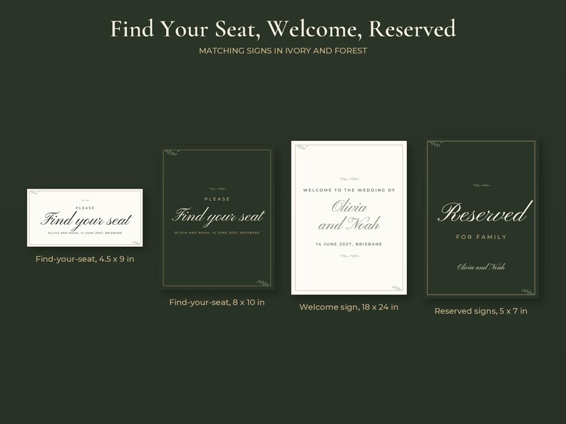 Wedding Seating Chart and Crossword Sign Bundle, image 7