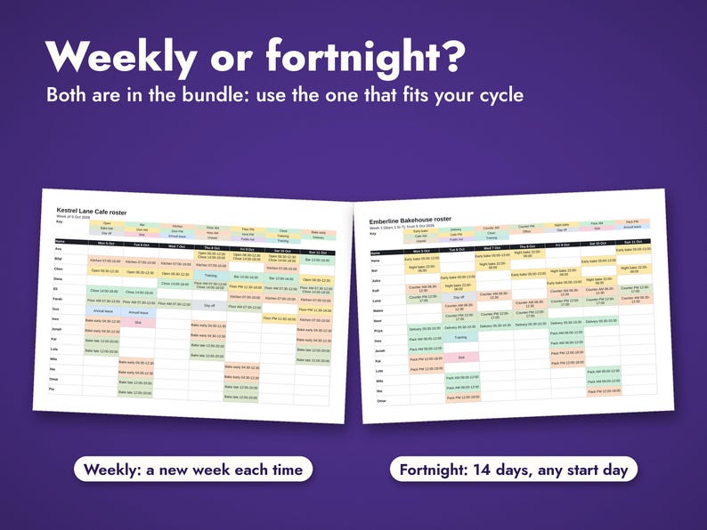 Employee Schedule Template Bundle, image 3
