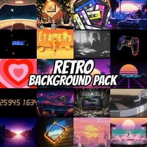 Dynamic Retro Synthwave Grid Animated Background for VTubers · 1080p MP4 image 2