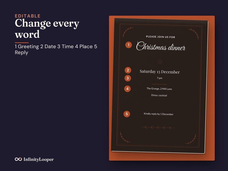 Christmas Party Invitation Template, image 11
