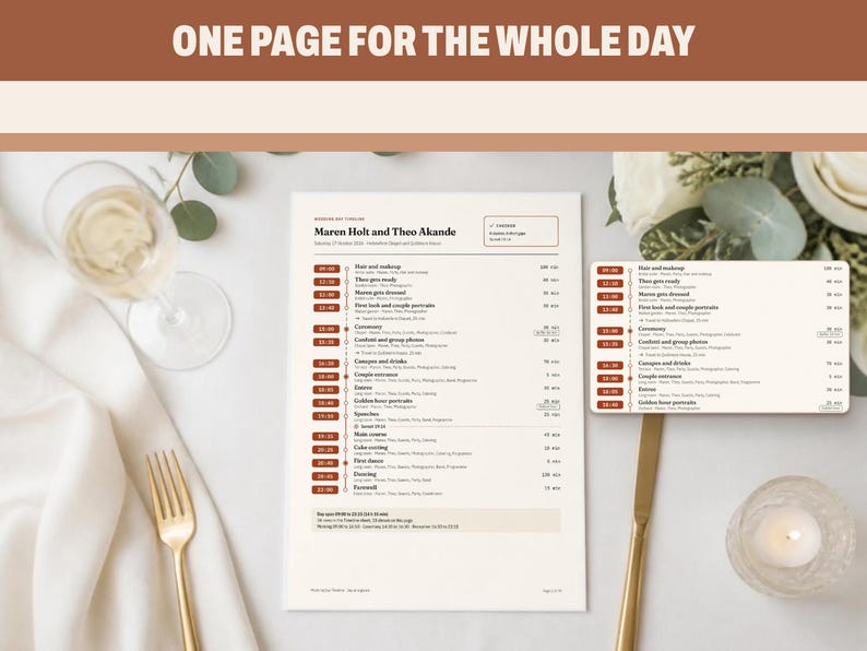 Wedding Day Timeline Template, image 4