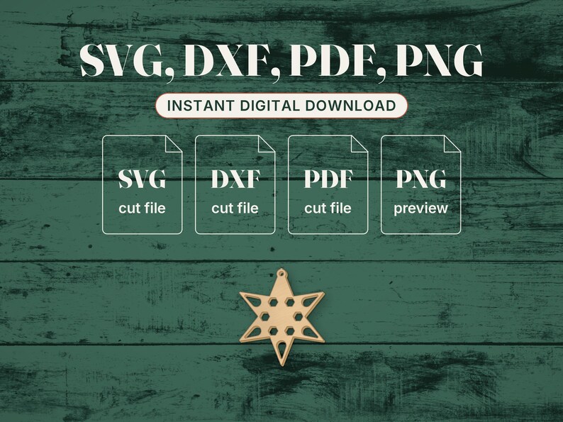 Snowflake Ornament SVG Laser Cut Files, image 5