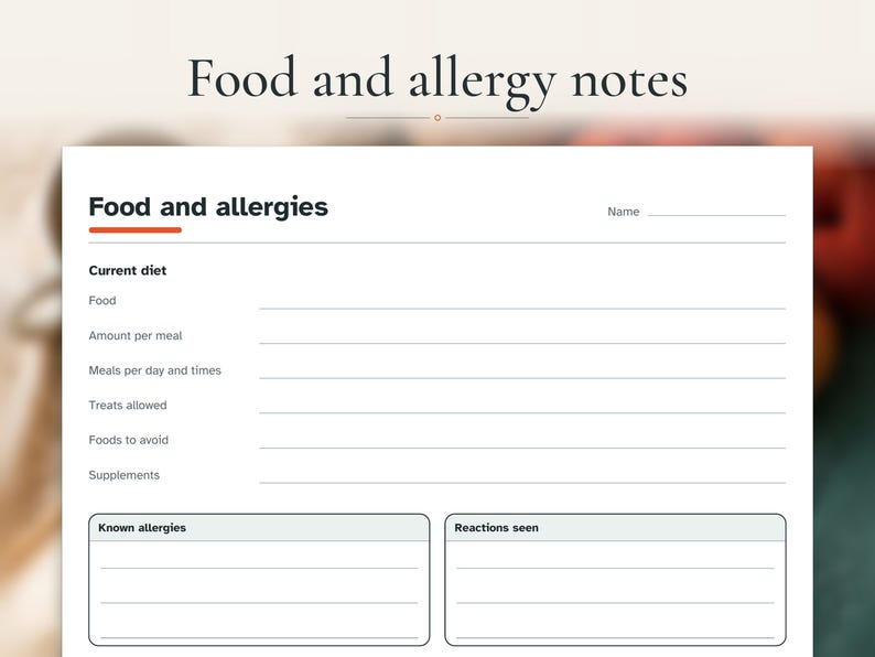 Cat Health Record Printable PDF, image 6