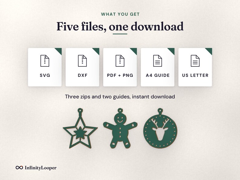 Christmas Ornament SVG Laser Cut Files, image 15