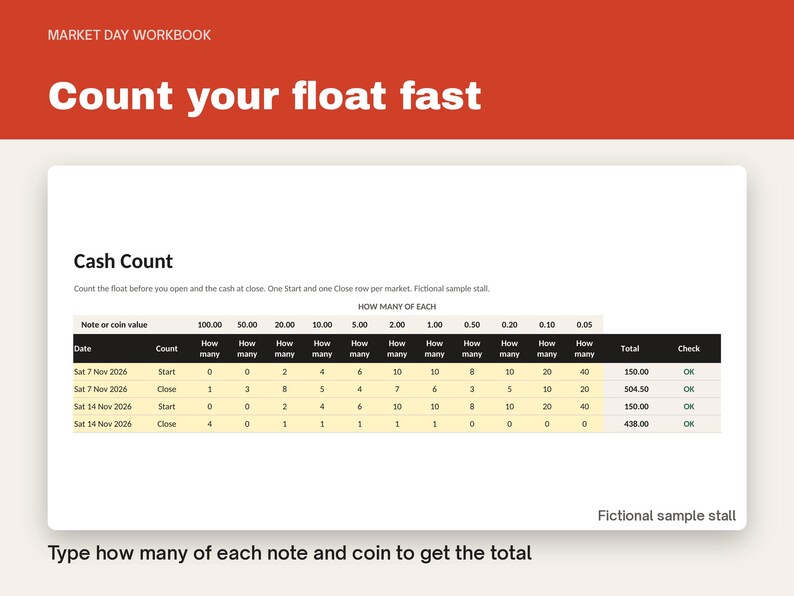 Craft Fair Tracker Spreadsheet, image 4