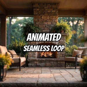 Accogliente sfondo animato con patio di un caffè all'aperto per streaming Lofi · 1080p MP4 immagine 1