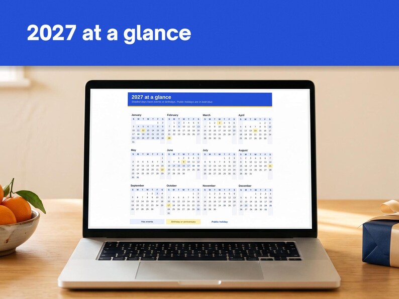 2027 Family Calendar Spreadsheet, image 8