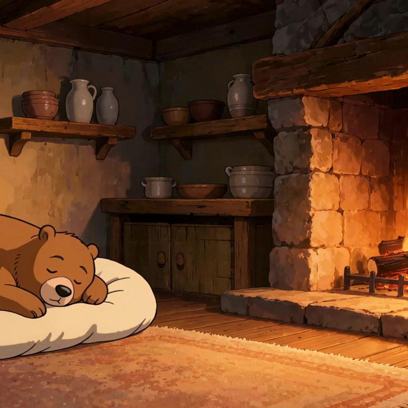 Sleeping Bear Fireplace Live Wallpaper for Spotify Canvas · 1080p MP4 image 2