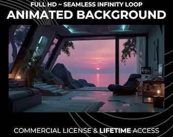Serene Ocean Sunset Deep Work - Seamless Loop Video - Bewegung Hintergrund