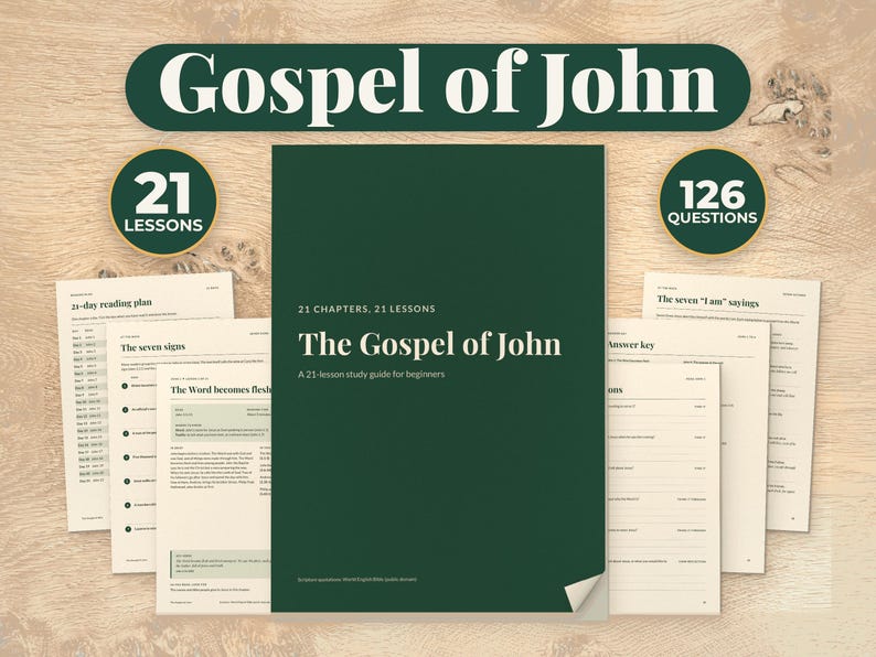 Gospel of John Bible Study Guide Printable