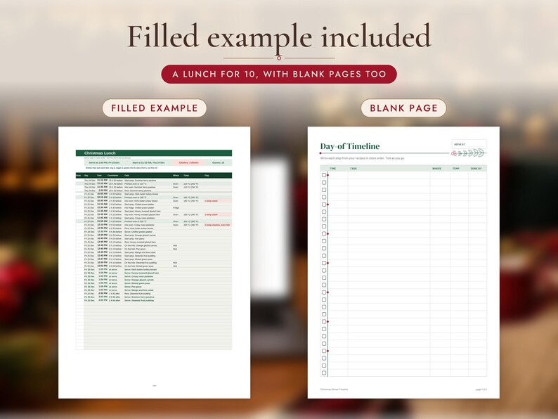 Christmas Dinner Timeline Spreadsheet, image 11
