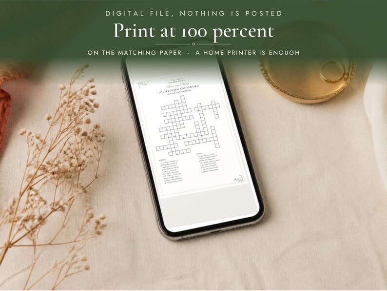 Wedding Seating Chart and Crossword Sign Bundle, image 9