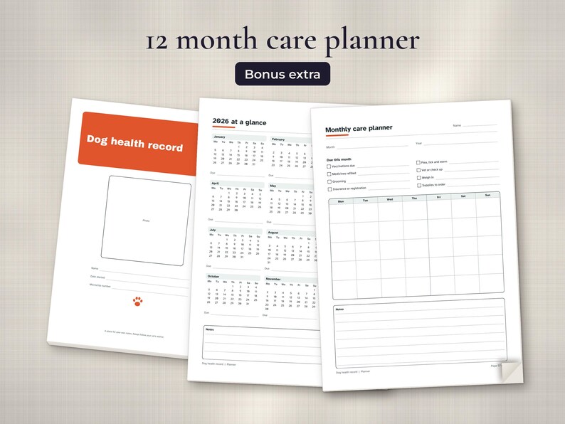 Pet Health Records Printable PDF Bundle, image 11