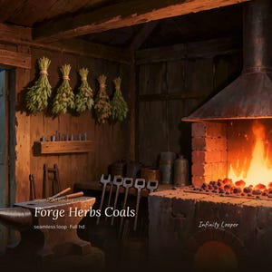 Warm Blacksmith Forge Night Live Wallpaper for Lofi and Study · 1080p MP4