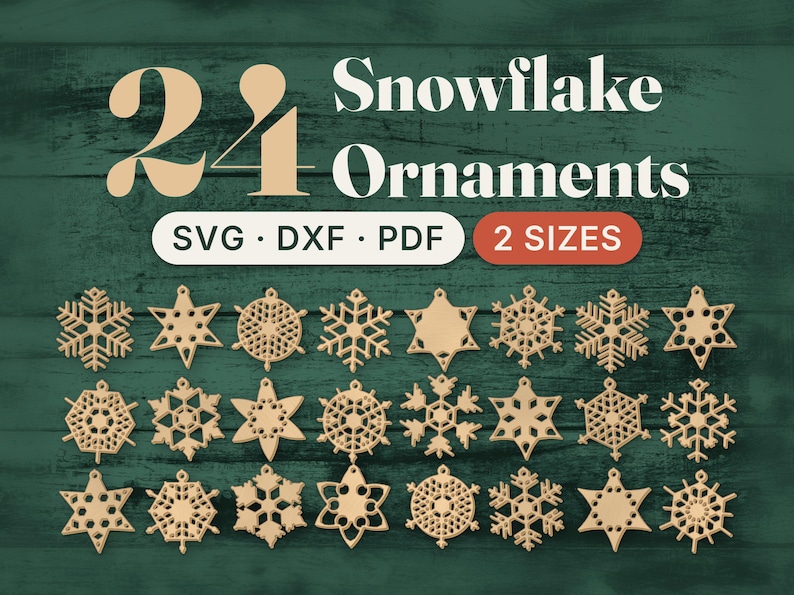 Snowflake Ornament SVG Laser Cut Files