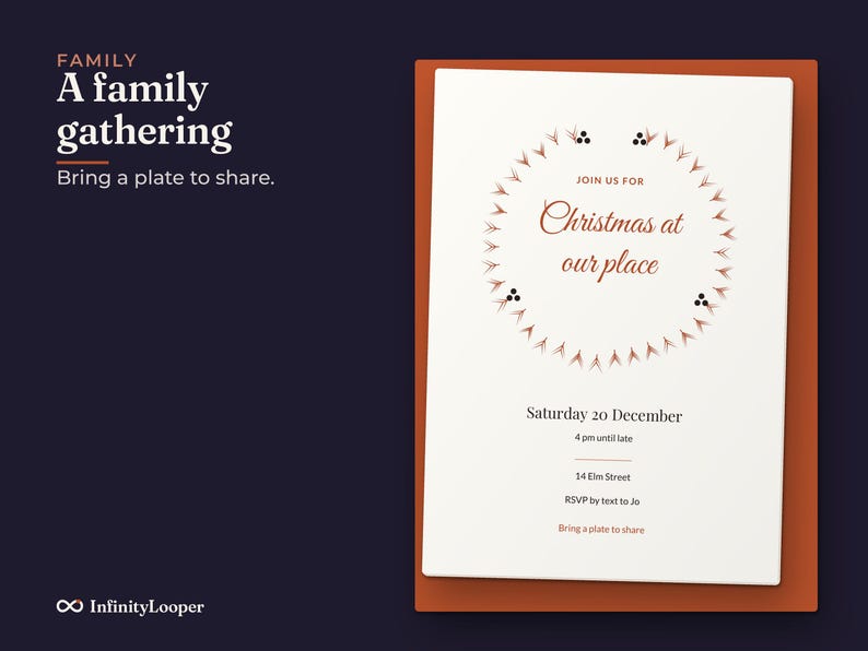 Christmas Party Invitation Template, image 4