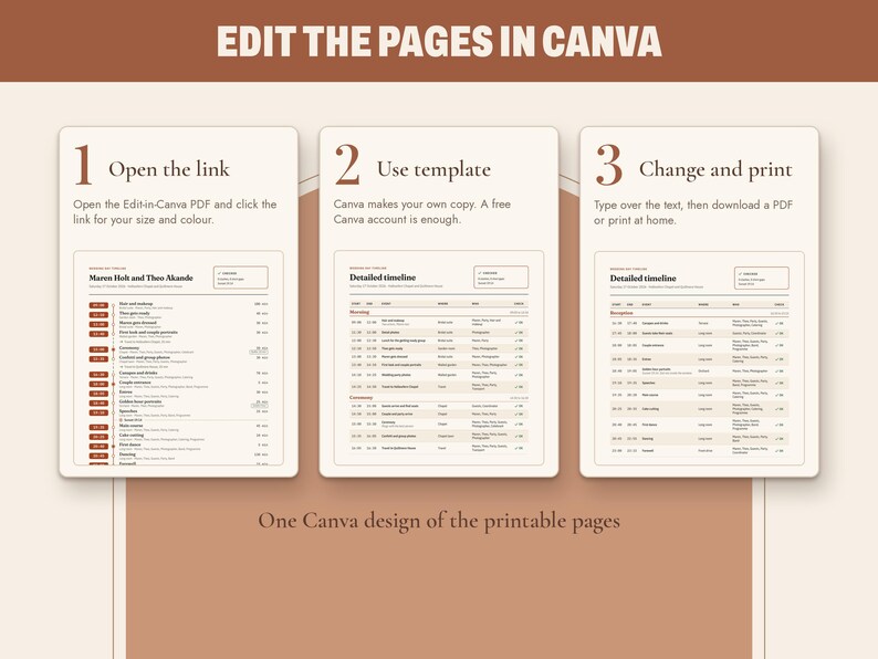 Wedding Day Timeline Template, image 13