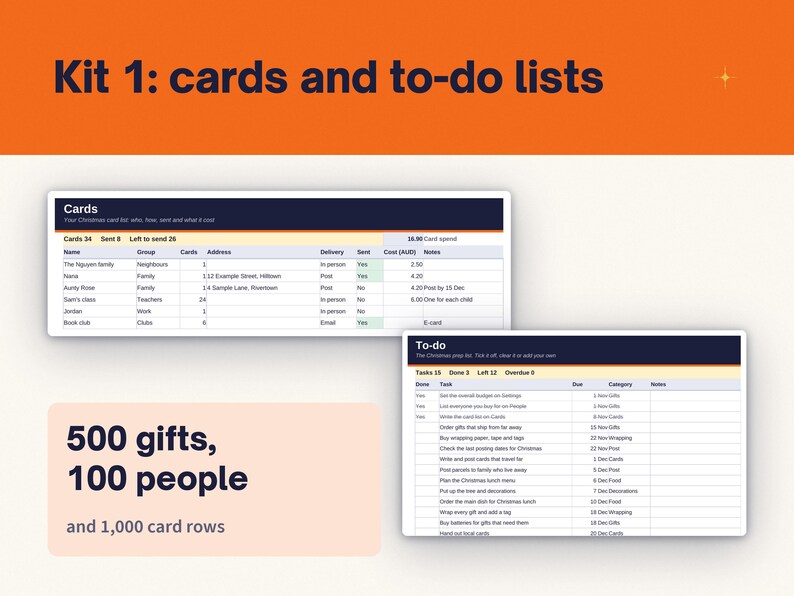 Christmas Gift Planner Spreadsheet Bundle, image 14