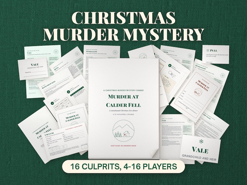 Christmas Murder Mystery Party Game for Adults