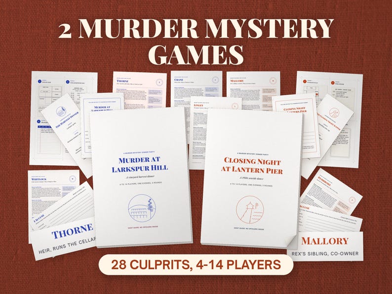 Murder Mystery Party Game Bundle