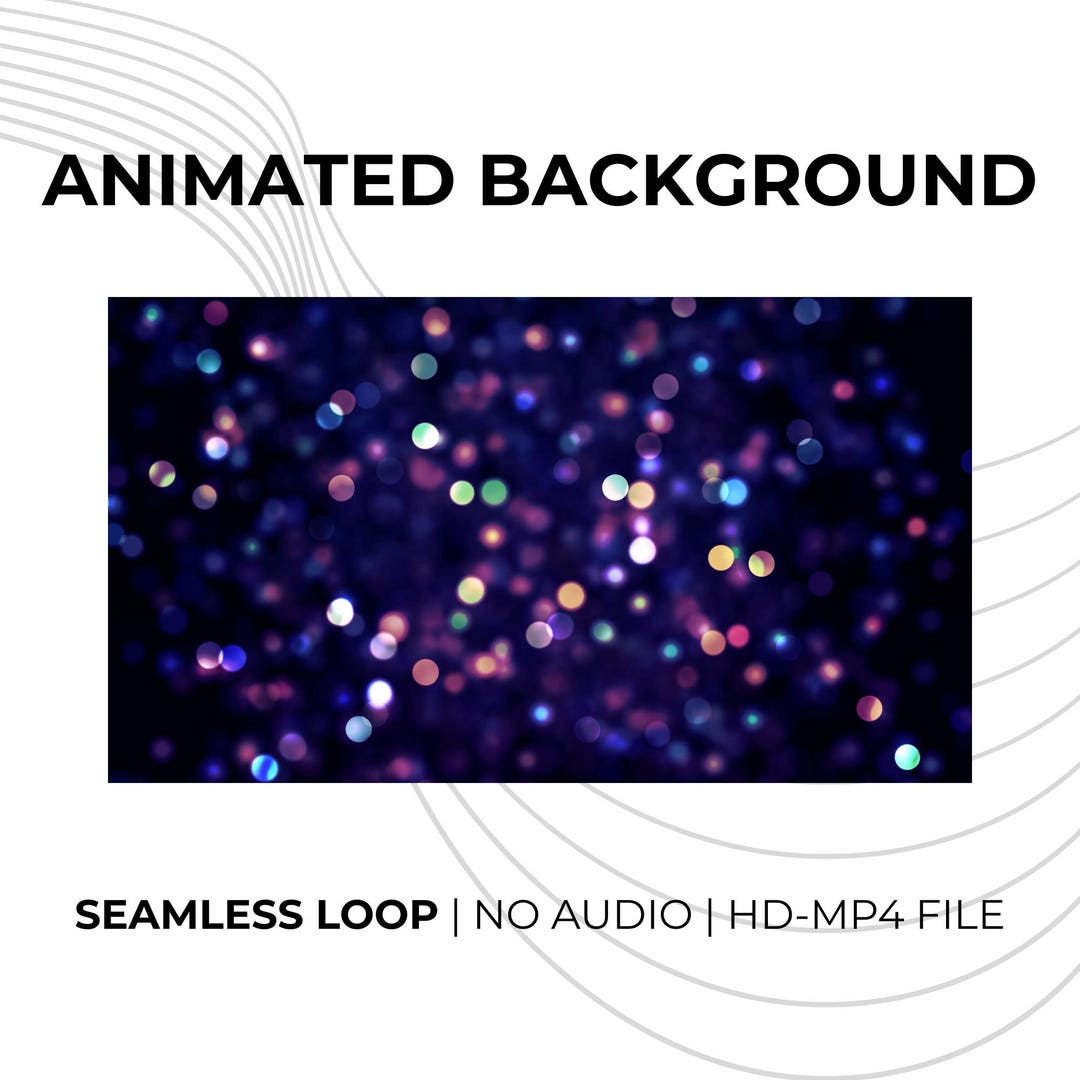 Purple Bokeh Animated Background: Seamless Loop Video for Content ...
