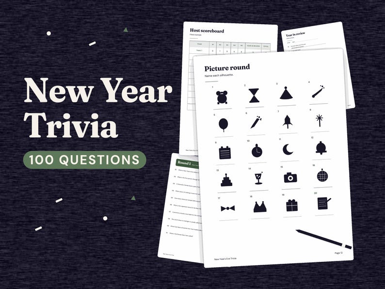New Years Eve Trivia Game Printable