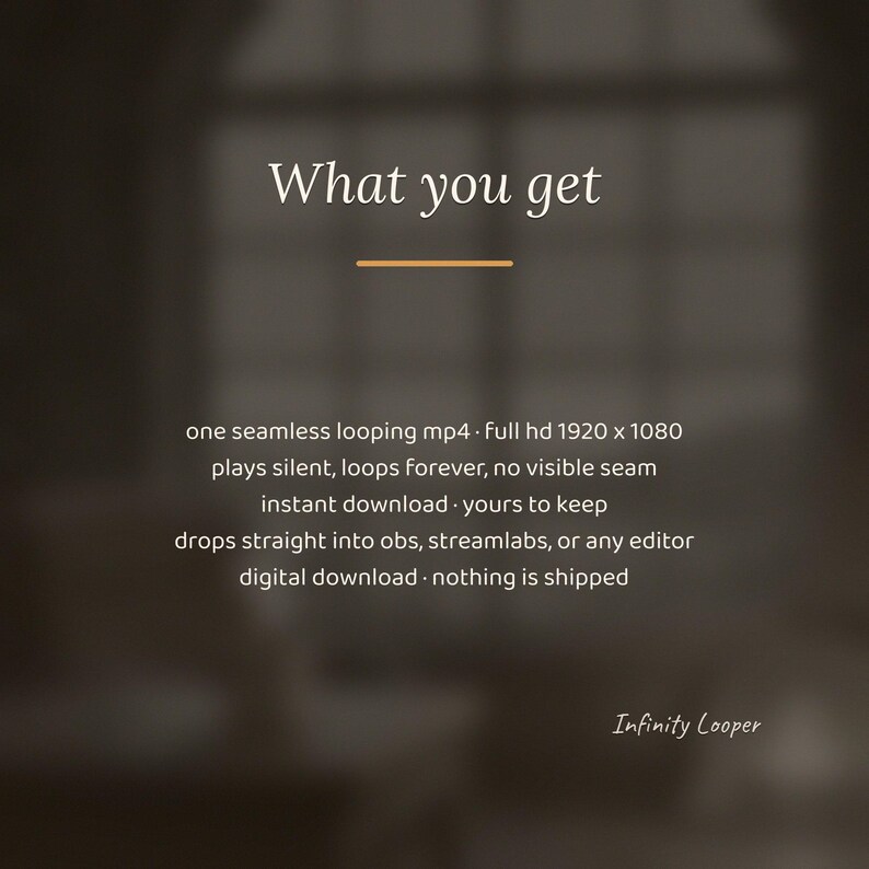 Cozy Library Fireplace Animated Background for Lofi Streams · 1080p MP4 image 3