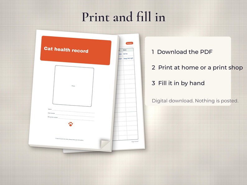 Pet Health Records Printable PDF Bundle, image 16