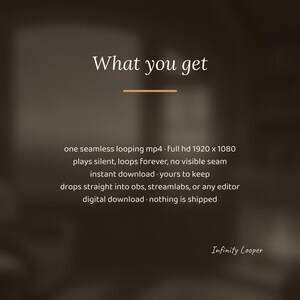 Cozy Sunset Library Fireplace Animated Background for TV Screensaver · 1080p MP4 image 3