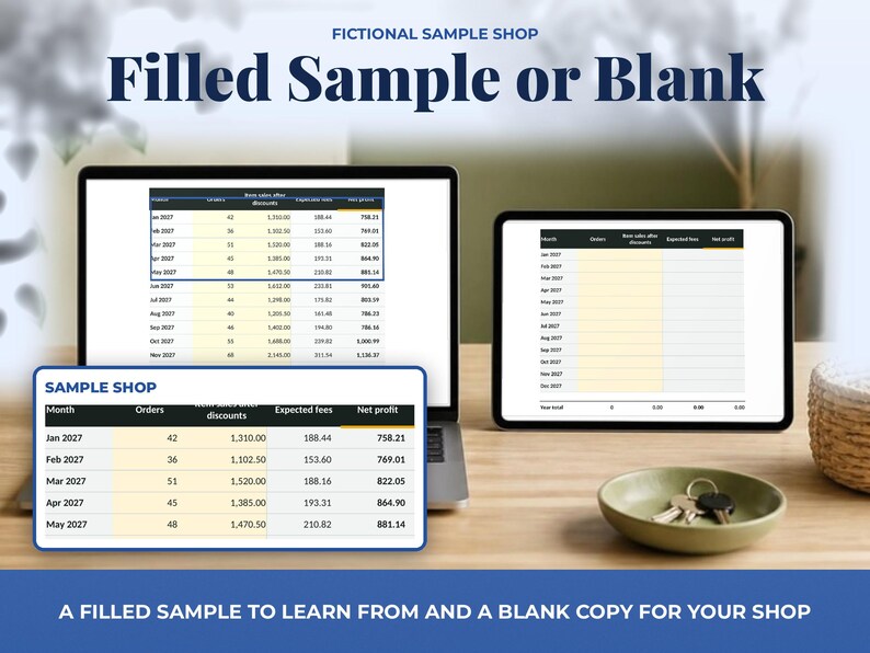 Small Business Bookkeeping Spreadsheet with Monthly Profit and Fee Dashboard, image 8