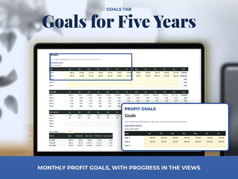 Small Business Bookkeeping Spreadsheet with Monthly Profit and Fee Dashboard, image 14
