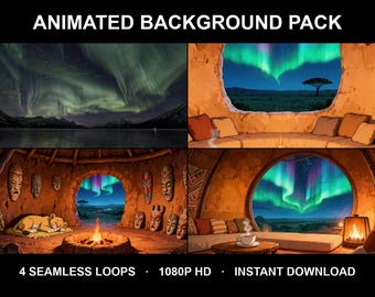 Shimmering Aurora Sky Animated Background for Streamers · 1080p MP4