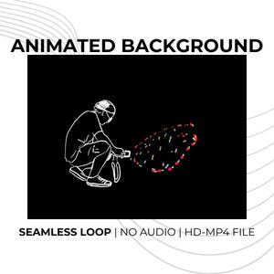 Abstract Animated Stream Background | Light Painting VTuber Overlay | Creative Twitch Loop | Hand-Drawn Visual Asset for Live Content