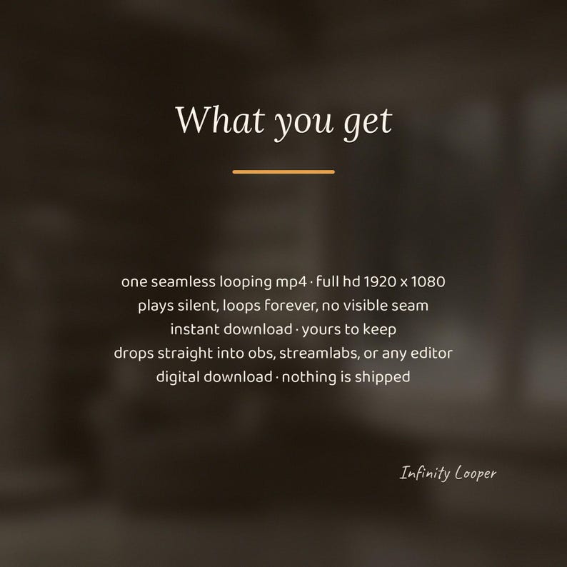 Cozy Log Cabin Fireplace Winter Window Video Background for OBS Streaming · 4K + 1080p MP4 image 3