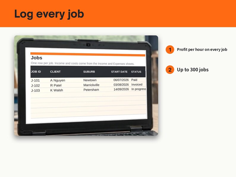 Job Expense Tracker Spreadsheet for Australian Tradies, image 4