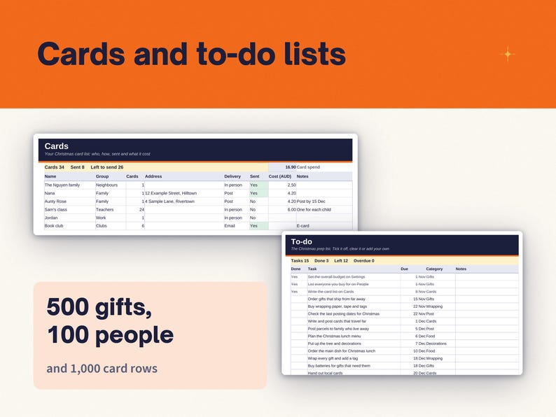 Christmas Gift Tracker Spreadsheet, image 5